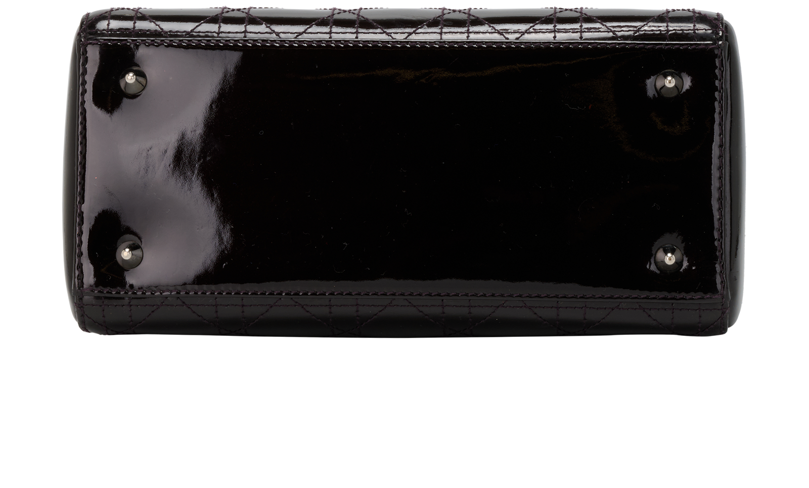 Medium Lady Dior, &pound;1,500, Handbags, Purple, Patent Leather, Top view